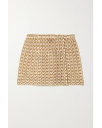 Missoni Mare Wrap-effect Metallic Crochet-knit Mini Skirt