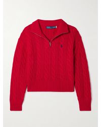 Polo Ralph Lauren - Cable-Knit Wool And Cashmere-Blend Sweater - Lyst