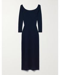 Gabriela Hearst - Selwyn Off-The-Shoulder Wool And Cashmere-Blend Midi Dress - Lyst