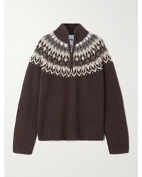 arch4 - Fair Isle Cashmere Half-Zip Sweater - Lyst
