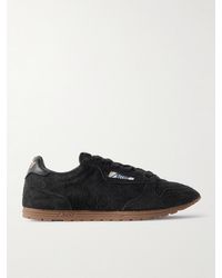 Autry - Windspin Leather-Trimmed Perforated Brushed Suede Sneakers - Lyst