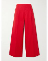 D'Estree - Martha Pleated Cotton Wide-Leg Pants - Lyst