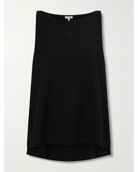Loewe - Anagram Embroidered Ribbed-Knit Tank Top - Lyst