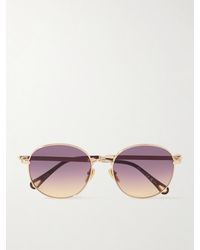 Chloé - Aly Round-Frame-Tone Sunglasses - Lyst