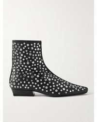 STAUD - Wally Ankle Boots Aus Leder Mit Nieten - Lyst