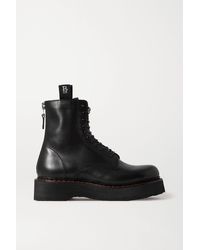 R13 Leather Ankle Boots - Black