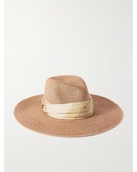 Eugenia Kim - Emmanuelle Fedora Aus Hanf Mit Bedrucktem Webstoffbesatz - Lyst