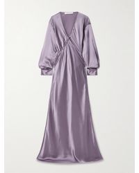 Christopher Esber - Robe Longue En Satin De Soie À Découpe - Lyst