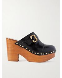 Chloé - Jeanette Wedge Cowhide Clogs - Lyst