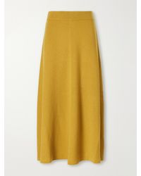 Emilia Wickstead - Dorian Ribbed-Knit Wool Midi Skirt - Lyst