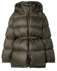 Acne Studios Doudoune Oversize À Capuche En Tissu Technique Et En Duvet - Vert