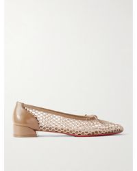 Christian Louboutin - Sweetie Jane 20 Flache Schuhe Aus Häkelmaterial Mit Glanzlederbesätzen - Lyst