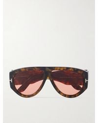 Tom Ford - Bronson Aviator-Style Tortoiseshell Acetate Sunglasses - Lyst
