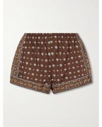 Doen - Vienna Printed Cotton Shorts - Lyst
