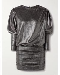 Isabel Marant - Britany Ruched Metallic Stretch-Jersey Mini Dress - Lyst