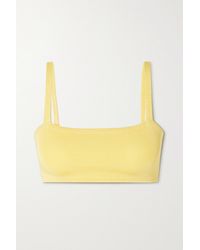 Calle Del Mar + Net Sustain Cropped Stretch-knit Bra Top - Yellow