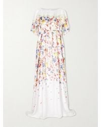Mary Katrantzou - Floral-Print Chiffon Maxi Dress - Lyst
