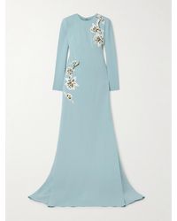 Oscar de la Renta - Appliquéd Cady Gown - Lyst