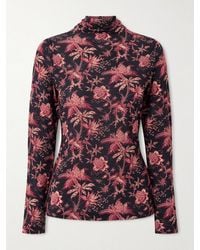 Ulla Johnson - Haut À Col Montant En Jersey Stretch À Imprimé Fleuri Aurelia - Lyst