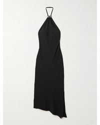 The Attico - Halterneck Crepe Midi Dress - Lyst