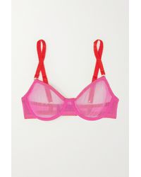 Dora Larsen + Net Sustain Pixie Clean Bügel-bh Aus Recyceltem Tüll - Pink