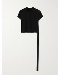 Rick Owens - Verkürztes T-Shirt Aus Biobaumwoll-Jersey - Lyst