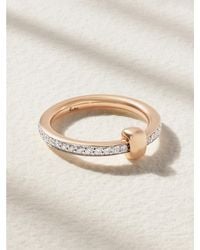 Pomellato - Together 18-Karat Rose, Rhodium-Plated And Diamond Ring - Lyst