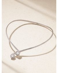 David Morris - Frozen Kiss Torque 18-Karat Diamond Necklace - Lyst