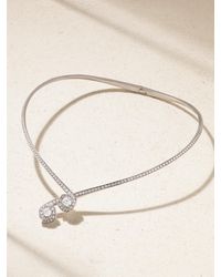David Morris - Frozen Kiss Torque 18-Karat Diamond Necklace - Lyst