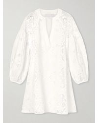 Borgo De Nor - Harlow Cotton-Blend Lace Mini Dress - Lyst