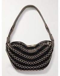 Lemaire - Croissant Leather-Trimmed Fishnet Shoulder Bag - Lyst