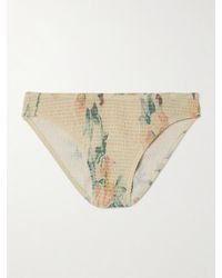 TOTEME - Shirred Floral-Print Recycled Bikini Briefs - Lyst