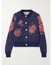 BERNADETTE - Amelia Cardigan Aus Jacquard-Strick Aus Einer Mohairmischung Mit Blumenmuster - Lyst