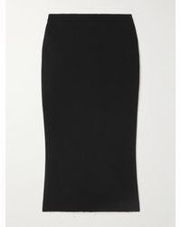 Givenchy - Wool-Blend Crepe Midi Skirt - Lyst