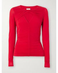 Isabel Marant - Vandalia Oberteil Aus Stretch-Jersey Mit Raffungen Und Cut-Out - Lyst