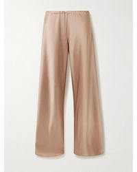 La Ligne - Colby Satin Wide-Leg Pants - Lyst