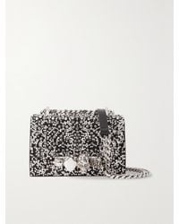 McQueen - Jewelled Satchel Mini Embellished Suede Shoulder Bag - Lyst