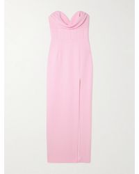 Rebecca Vallance - Skyla Strapless Draped Crepe Gown - Lyst