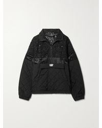 Dolce & Gabbana - Quilted Nylon, Satin And Macramé Lace Half-Zip Sweatshirt - Lyst
