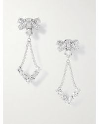 Alessandra Rich - Tone Crystal Clip Earrings - Lyst