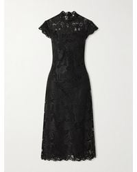 STAUD - Rosaline Guipure Lace Midi Dress - Lyst