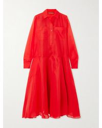 Altuzarra - Sissy Silk-Organza Midi Dress - Lyst