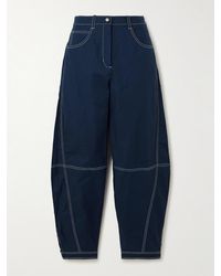 Jonathan Simkhai - Kairi Cotton-Blend Canvas Barrel-Leg Pants - Lyst