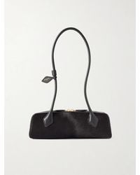 Alaïa - Le Teckel Small Leather-Trimmed Calf Hair Shoulder Bag - Lyst
