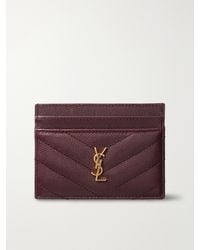 Saint Laurent - Cassandre Matelassé Textured-Leather Cardholder - Lyst