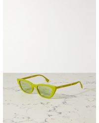 Fendi - Baguette Cat-Eye Acetate Sunglasses - Lyst