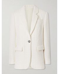 Brunello Cucinelli - Cable-Knit Cotton Blazer - Lyst