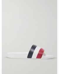 Moncler - Striped Rubber Slides - Lyst