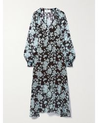 La Ligne - Aleksandra Floral-Print Silk-Chiffon Midi Dress - Lyst