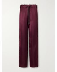 Sanderlak - Satin Wide-Leg Pants - Lyst